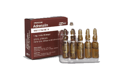 ADRENALIN 1 MG/ 1 ML ENJEKSIYONLUK COZELTI, 10 AMPUL İlaç Görseli