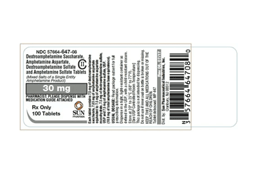 AMPHETAMINE SALTS 30 MG 100 TABLETS İlaç Görseli