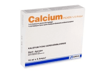 CALCIUM PICKEN 225 MG + 572 MG/10 ML IM/IV ENJEKSIYONLUK COZELTI (5 ADET) İlaç Görseli