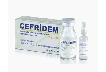 CEFRIDEM 1 GR I.M. ENJEKSIYON ICIN TOZ ICEREN FLAKON İlaç Görseli