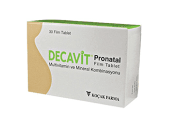DECAVIT PRONATAL FILM KAPLI TABLET (30 TABLET) İlaç Görseli