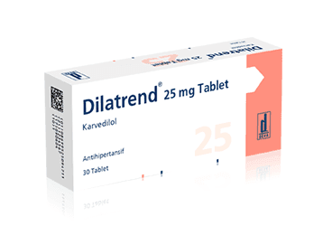 DILATREND 25 MG 30 TABLET İlaç Görseli