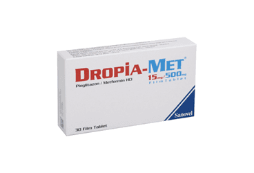 DROPIA-MET 15/500 MG 90 FILM KAPLI TABLET İlaç Görseli