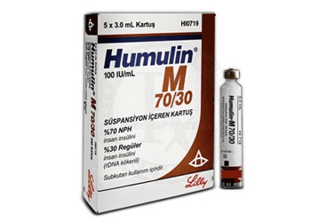 HUMULIN-M PREFIL 70/30 100 IU/ML 3 ML 5 KARTUS İlaç Görseli