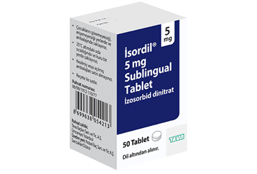 ISORDIL  5 MG SUBLINGUAL 50 TABLET İlaç Görseli