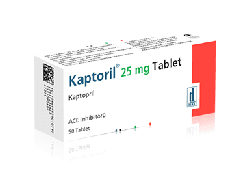 KAPTORIL 25 MG 50 TABLET İlaç Görseli