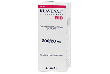 KLAVUNAT BID 200/28 MG 100 ML ORAL SUSPANSIYON İlaç Görseli