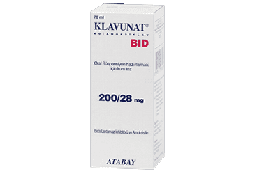 KLAVUNAT BID 200/28 MG 70 ML ORAL SUSPANSIYON İlaç Görseli