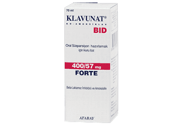 KLAVUNAT BID 400/57 MG 70 ML ORAL SUSPANSIYON İlaç Görseli