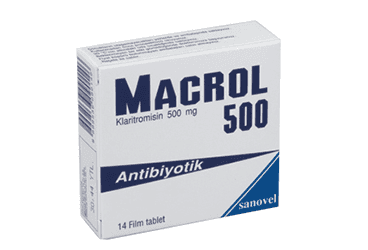 MACROL 500 MG 14 FILM TABLET İlaç Görseli