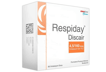 RESPIDAY DISCAIR 4,5/160 MCG INHALASYON ICIN TOZ (60 DOZ) İlaç Görseli
