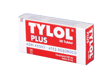 TYLOL PLUS 500 MG / 30 MG 20 TABLET İlaç Görseli