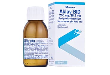 AKLAV BID 200 MG/28,5 MG PEDIATRIK SUSPANSIYON HAZIRLAMAK ICIN KURU TOZ İlaç Görseli