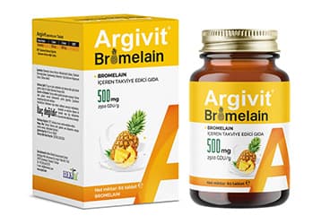 ARGIVIT BROMELAIN TAKVIYE EDICI GIDA 60 tablet İlaç Görseli