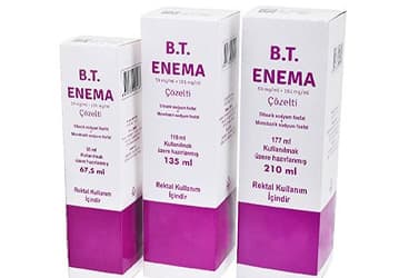 B.T. ENEMA 59 MG/ML + 161 MG/ML
REKTAL COZELTI (210 ML) İlaç Görseli