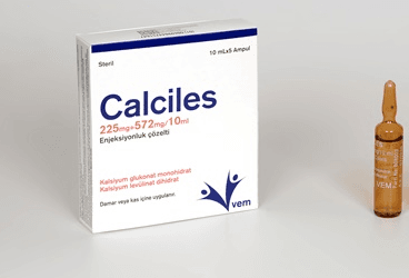 CALCILES 225 MG+572 MG/10 ML ENJEKSIYONLUK COZELTI (5 AMPUL) İlaç Görseli
