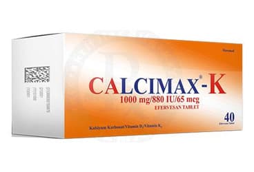 CALCIMAX K 1000MG/880IU/65MCG EFERVESAN TABLET (40 EFERVESAN TABLET) İlaç Görseli