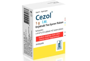 CEZOL 1 G IM ENJEKSIYONLUK TOZ ICEREN 1 FLAKON İlaç Görseli