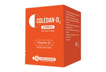 COLEDAN-D3 2000 IU FILM KAPLI TABLET (60 TABLET) İlaç Görseli
