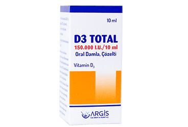 D3 TOTAL 150.000 IU / 10 ML ORAL DAMLA , COZELTI (10 ML) İlaç Görseli