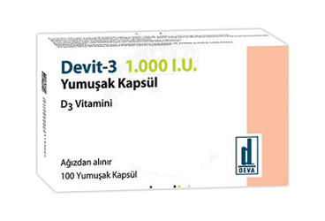 DEVIT-3 1000 I.U. YUMUSAK KAPSUL (100 KAPSUL) İlaç Görseli