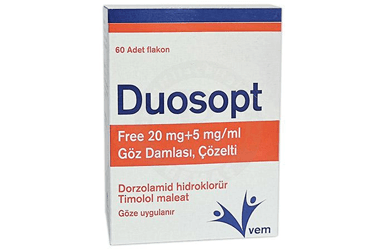 DUOSOPT FREE 20 MG + 5 MG/ML GOZ DAMLASI, COZELTI (60 ADET) İlaç Görseli