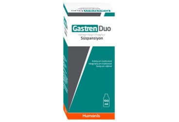 GASTREN DUO 600 MG+ 70 MG + 150 MG/5 ML 100 ML SUSPANSIYON (100 ML) İlaç Görseli