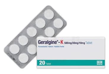 GERALGINE-K 500MG/30 MG/10 MG 20 TABLET İlaç Görseli