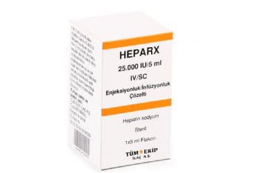 HEPARX 25000 IU / 5 ML IV / SC ENJEKSIYONLUK / INFUZYONLUK COZELTI (1 ADET) İlaç Görseli