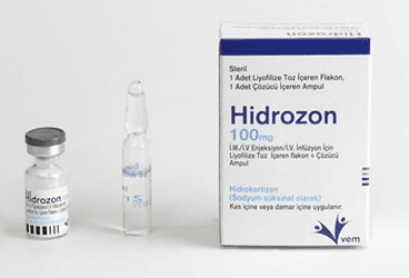HIDROZON 100 MG IM IV ENJEKSIYON/IV INFUZYON ICIN LIYOFILIZE TOZ ICEREN FLAKON + COZUCU AMPUL İlaç Görseli