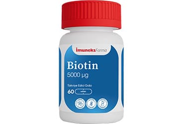 IMUNEKS FARMA BIOTIN 5000 MCG TAKVIYE EDICI GIDA 60 tablet İlaç Görseli