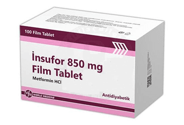INSUFOR 850 MG FILM KAPLI TABLET (100 ADET) İlaç Görseli