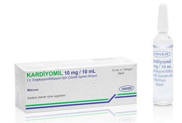 KARDIYOMIL 10 MG/ 10 ML IV ENJEKSIYON/INFUZYON ICIN COZELTI ICEREN 1 AMPUL İlaç Görseli