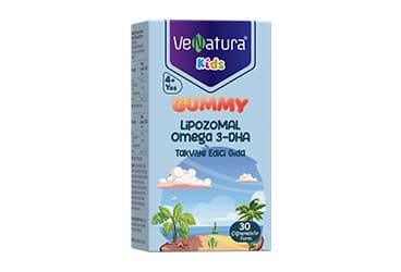 VENATURA KIDS LIPOZOMAL OMEGA-3 DHA GUMMY TAKVIYE EDICI GIDA 30 tablet İlaç Görseli