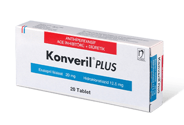 KONVERIL PLUS 20 MG / 12,5 MG TABLET  20 TABLET İlaç Görseli
