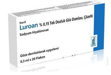 LUROAN % 0.15 TEK DOZLUK GOZ DAMLASI (20 FLAKON) İlaç Görseli