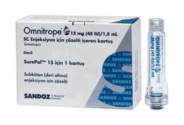 OMNITROPE 15 MG (45 IU)/1,5 ML SC ENJ. ICIN COZELTI ICEREN 1 KARTUS İlaç Görseli