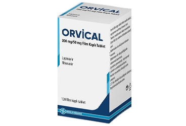 ORVICAL 200 MG/50 MG FILM KAPLI TABLET (120 TABLET) İlaç Görseli