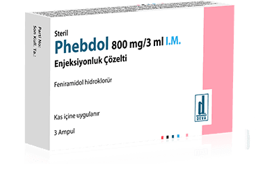 PHEBDOL 800 MG / 3 ML I.M. ENJEKSIYONLUK  COZELTI (3 AMPUL) İlaç Görseli