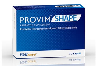 PROVIM SHAPE PROBIYOTIK MIKROORGANIZMA ICEREN TAKVIYE EDICI GIDA 30 kapsül İlaç Görseli