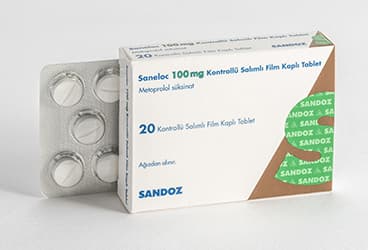 SANELOC 100 MG DEGISTIRILMIS SALIMLI FILM KAPLI TABLET(20 TABLET) İlaç Görseli