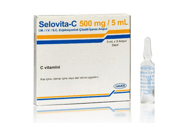 SELOVITA-C 500 MG/5 ML IM/IV ENJEKSIYONLUK COZELTI (5 AMPUL) İlaç Görseli