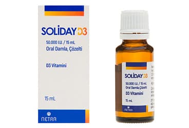 SOLIDAY D3 50.000 I.U./15 ML ORAL DAMLA,COZELTI İlaç Görseli