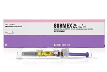 SUBMEX 25 MG/ ML ENJEKSIYONLUK COZELTI ICEREN KULLANIMA HAZIR SIRINGA (1 SIRINGA) İlaç Görseli