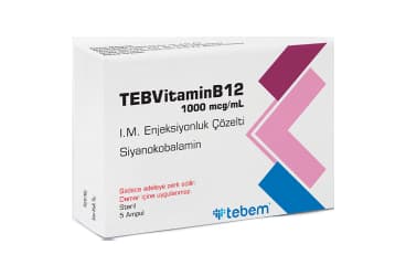 TEB VITAMIN B12 1000 MCG/ML IM ENJEKSIYONLUK COZELTI (5X1 ML AMPUL) İlaç Görseli