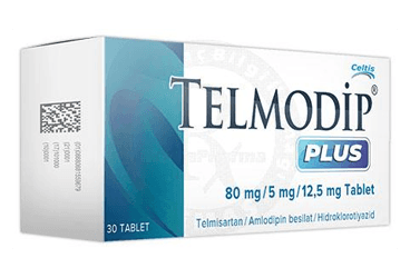 TELMODIP PLUS 80 MG / 5 MG / 12,5 MG TABLET (30 TABLET) İlaç Görseli