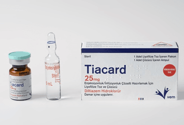 TIACARD 25 MG ENJEKSIYONLUK/INFUZYONLUK COZELTI HAZIRLAMAK ICIN LIYOFILIZE TOZ VE COZUCU (1 FLAKON+1 COZUCU AMPUL) İlaç Görseli