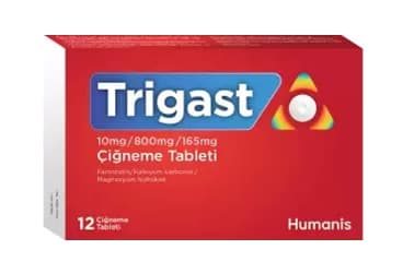 TRIGAST 10 MG/800 MG/165 MG 12 CIGNEME TABLETI (12 TABLET) İlaç Görseli