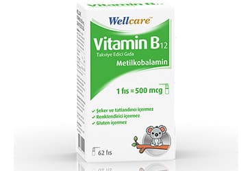 WELLCARE VITAMIN B12 (METILKOBALAMIN) ICEREN TAKVIYE EDICI GIDA 500 mcg 5 ml şişe İlaç Görseli