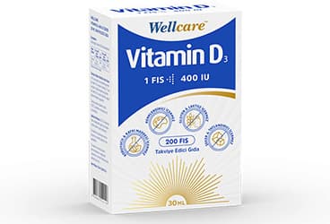 WELLCARE VITAMIN D3 SPREY TAKVIYE EDICI GIDA 400 IU 30 ml şişe İlaç Görseli